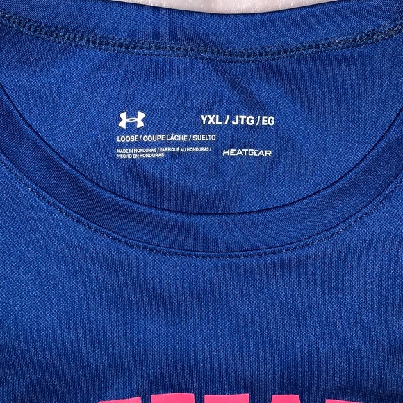 Blue Under Armour Heatgear short sleeve - Picture 3 of 4